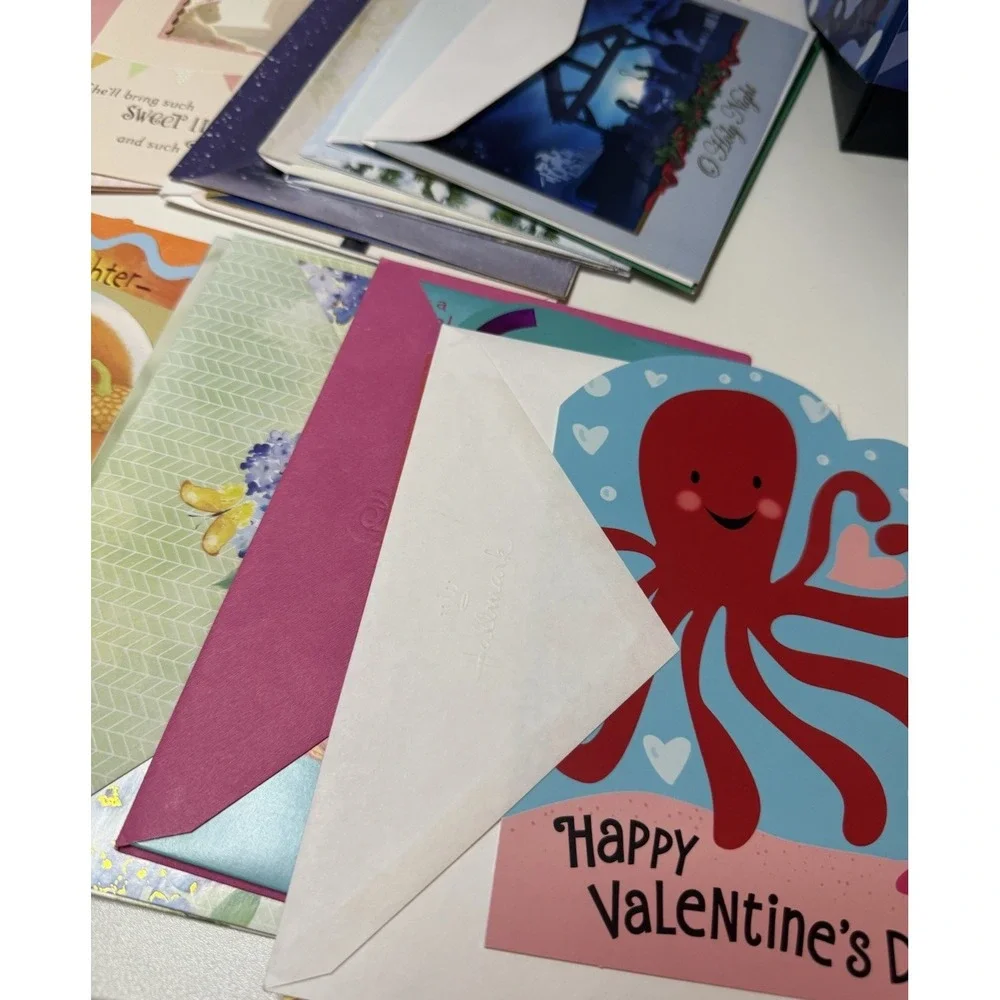Lot of 47 Greeting Cards Birthday Christmas Valentine Halloween Baby Shower